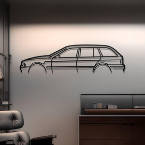 2001 BMW 520i SE Metal Car Silhouette