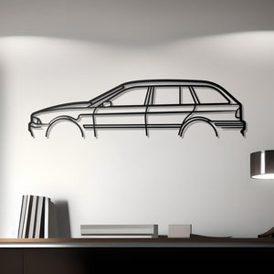 2001 BMW 520i SE Metal Car Silhouette