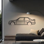 1991 BMW E30 M3 Detailed Metal Car Silhouette