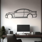 2006 BMW E46 M3 Detailed Metal Car Silhouette