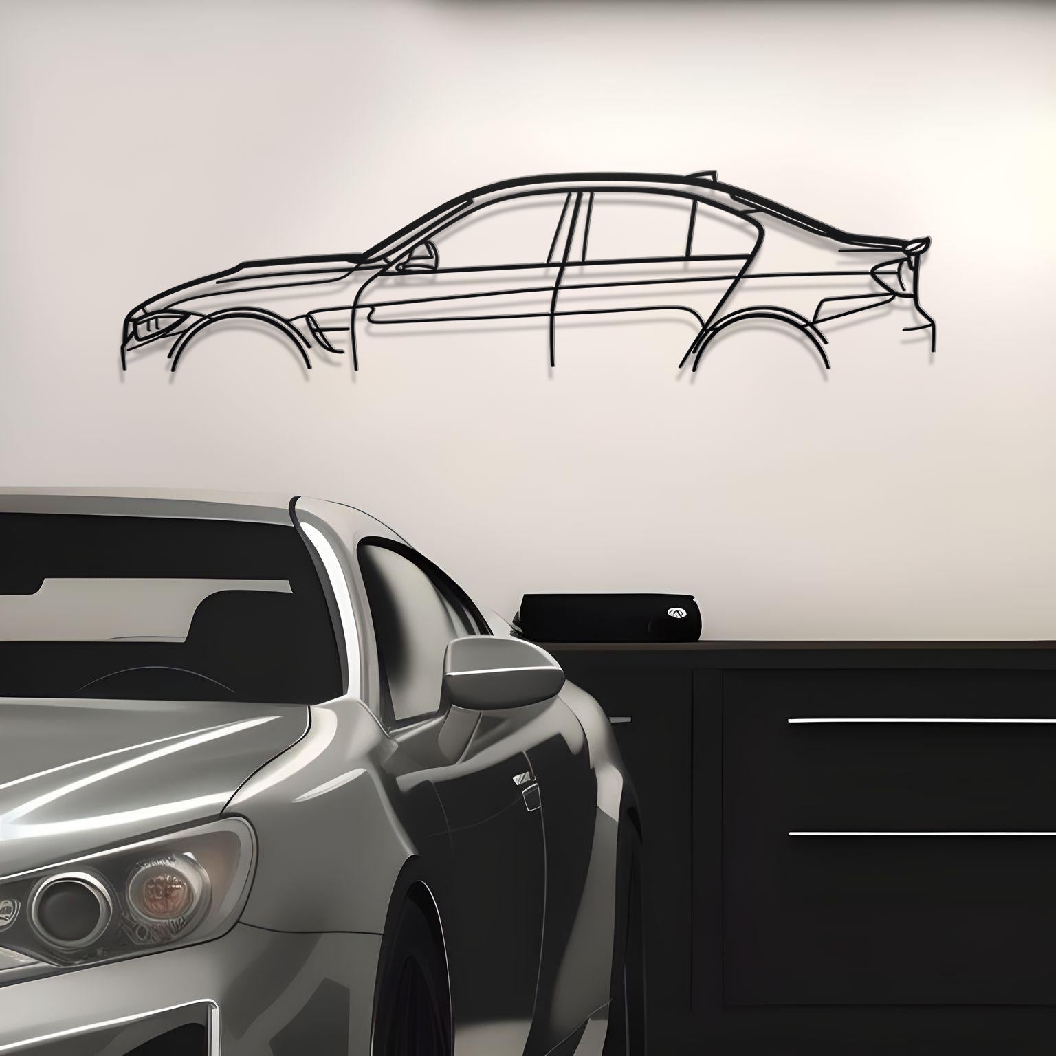 BMW M3 F80 Classic Metal Silhouette