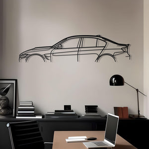 BMW M3 F80 Classic Metal Silhouette