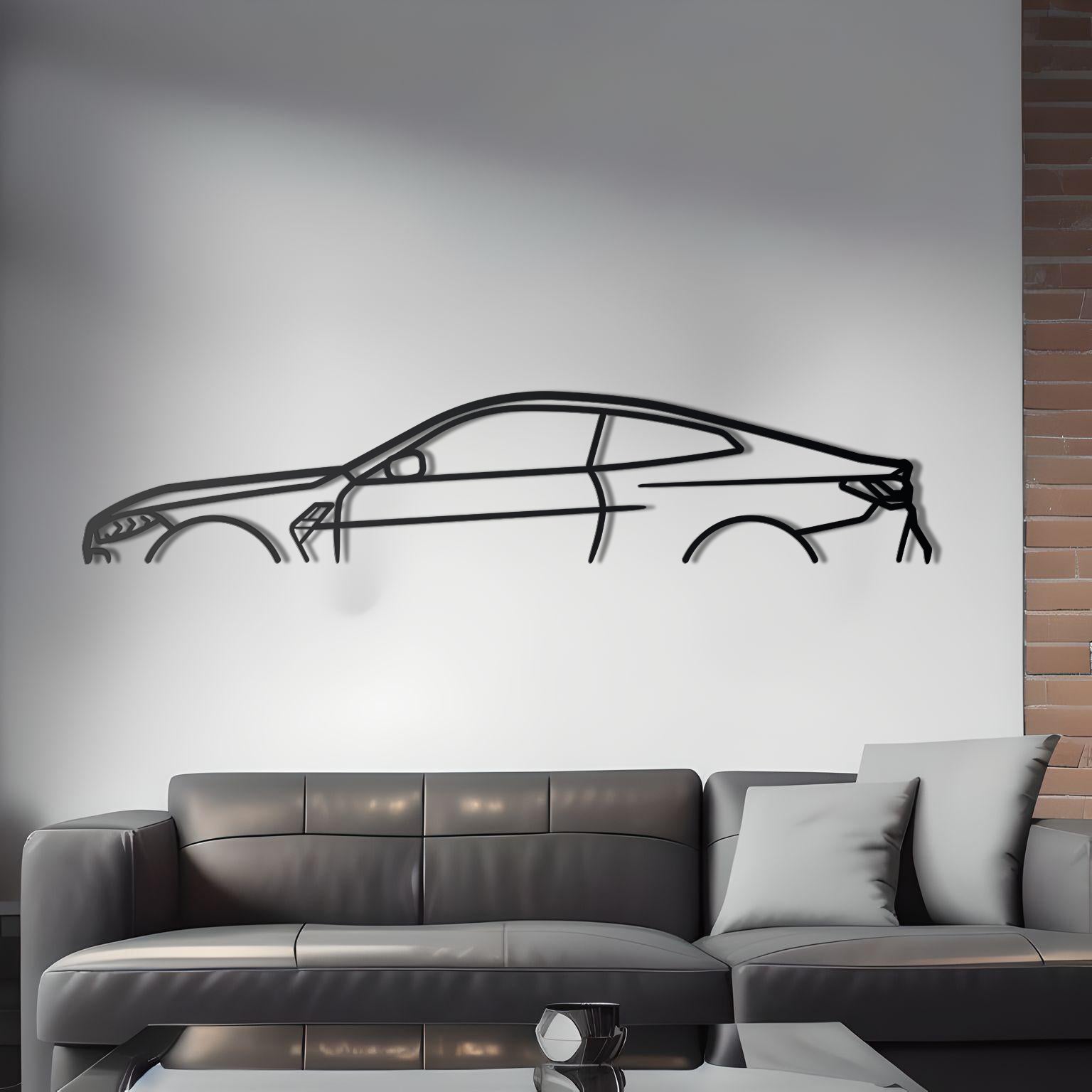 BMW M4 G82 Detailed Metal Silhouette