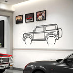 2021 Ford Bronco Detailed Metal Car Silhouette