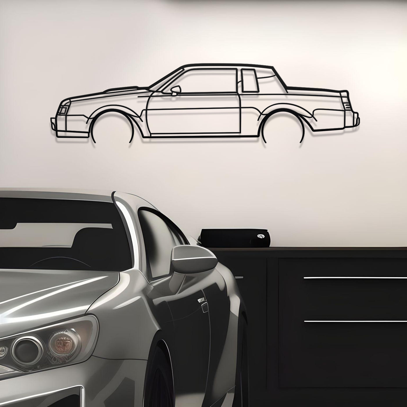 1987 Regal Grand National Metal Car Silhouette