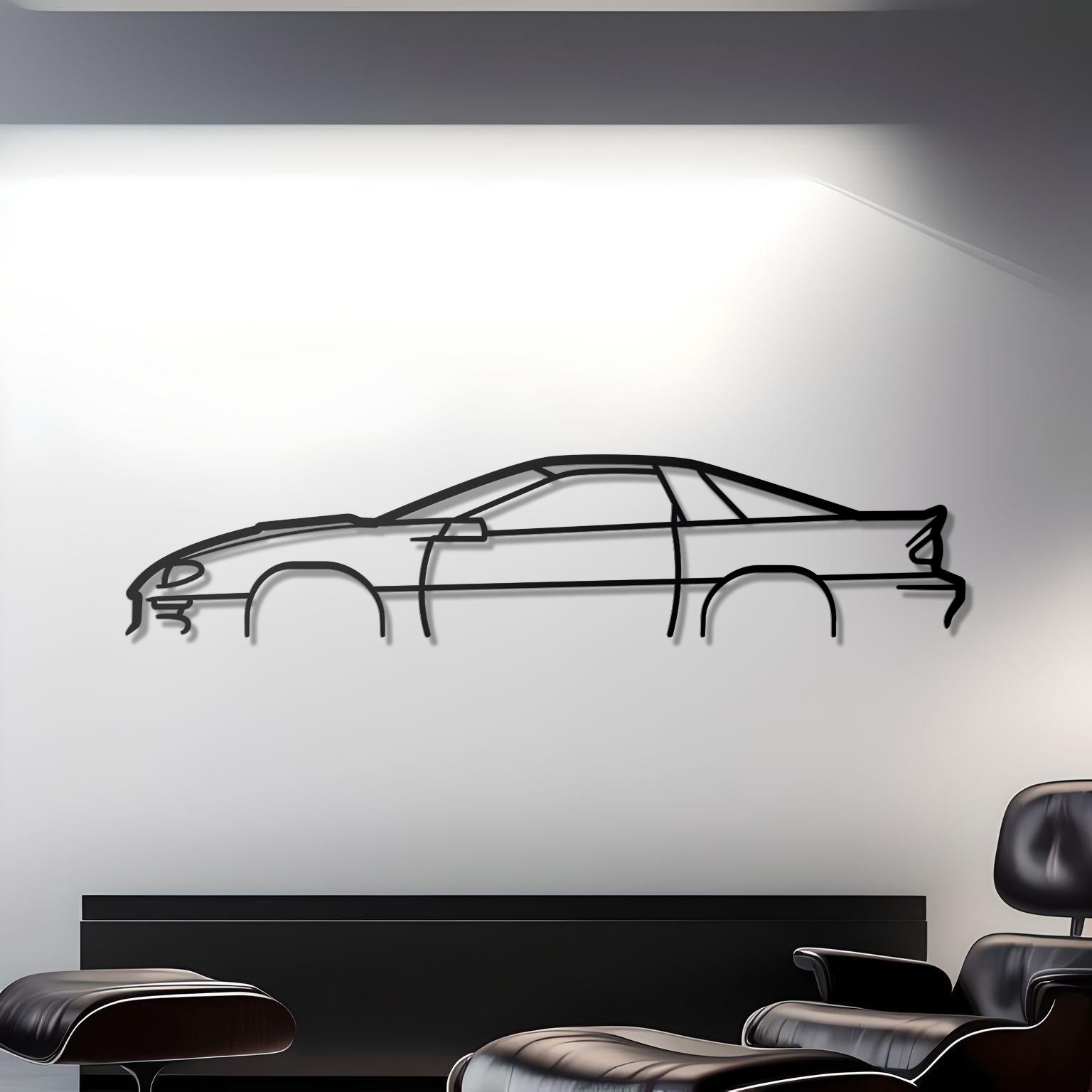 1999 Camaro SS Detailed Metal Car Silhouette