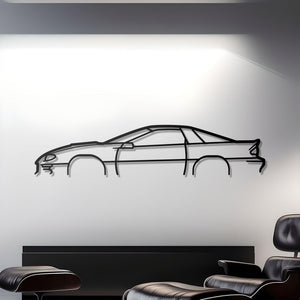 1999 Camaro SS Detailed Metal Car Silhouette