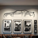 3rd Gen Dodge Challenger SRT Classic Metal Silhouette