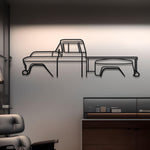 1957 Chevrolet 3100 Detailed Metal Silhouette