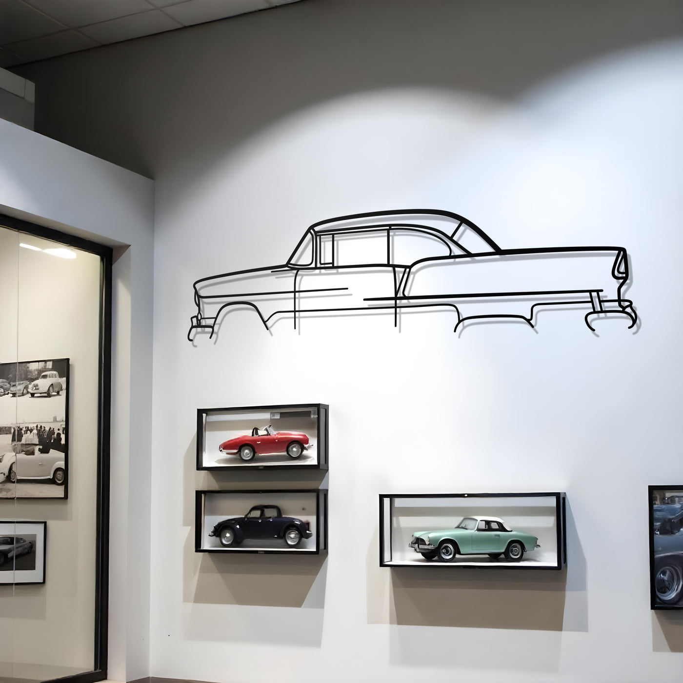 1955 Chevy Bel Air Classic Metal Silhouette