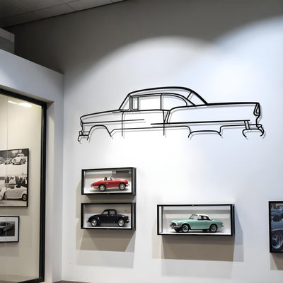 1955 Chevy Bel Air Classic Metal Silhouette
