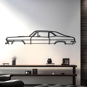 1971 Chevrolet Nova Detailed Metal Silhouette