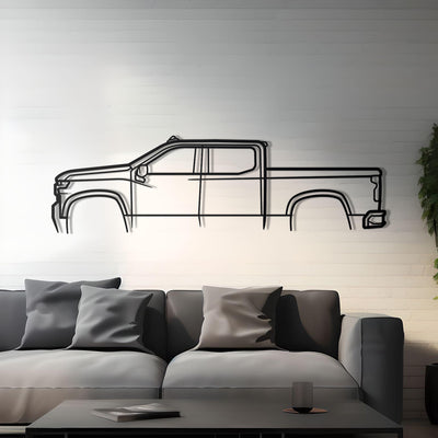 2021 Chevrolet Silverado Detailed Metal Silhouette