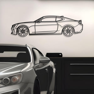 2018 Chevrolet Camaro Detailed Metal Car Silhouette