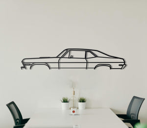 1971 Chevrolet Nova Detailed Metal Silhouette