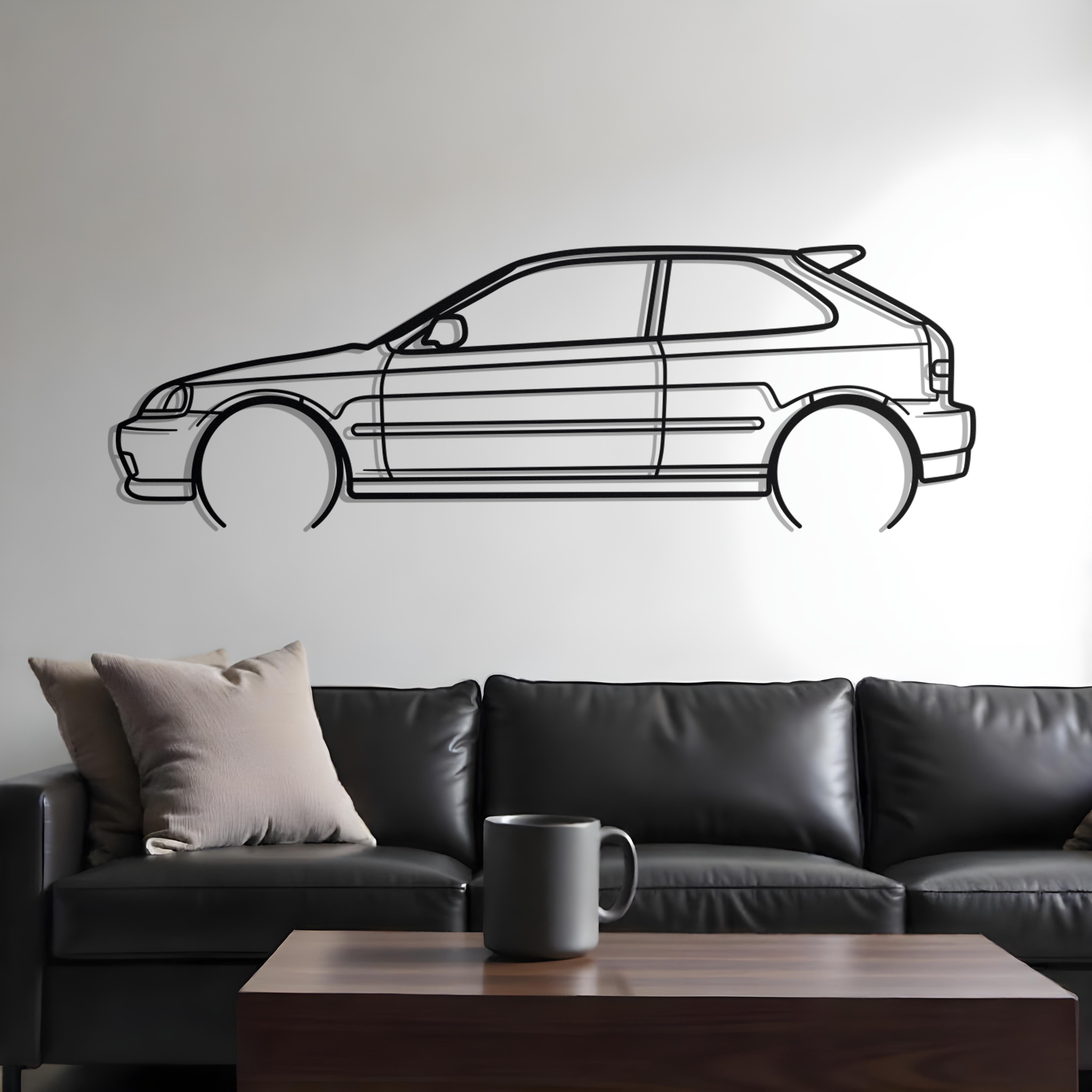 2000 Honda Civic Type R Metal Silhouette