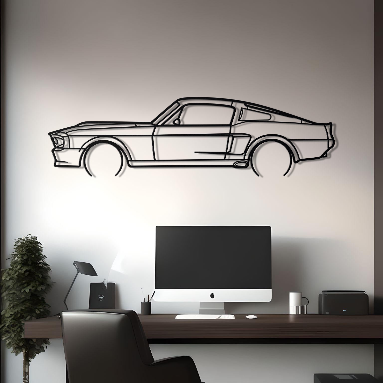 1967 Mustang Shelby GT500 Metal Silhouette