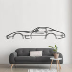 1975 C3 Chevrolet Corvette Detailed Metal Silhouette
