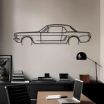Ford Mustang Coupe 1966 Metal Silhouette