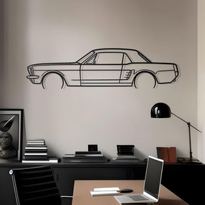 Ford Mustang Coupe 1966 Metal Silhouette
