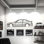 1990 BMW E36 M3 Detailed Metal Car Silhouette
