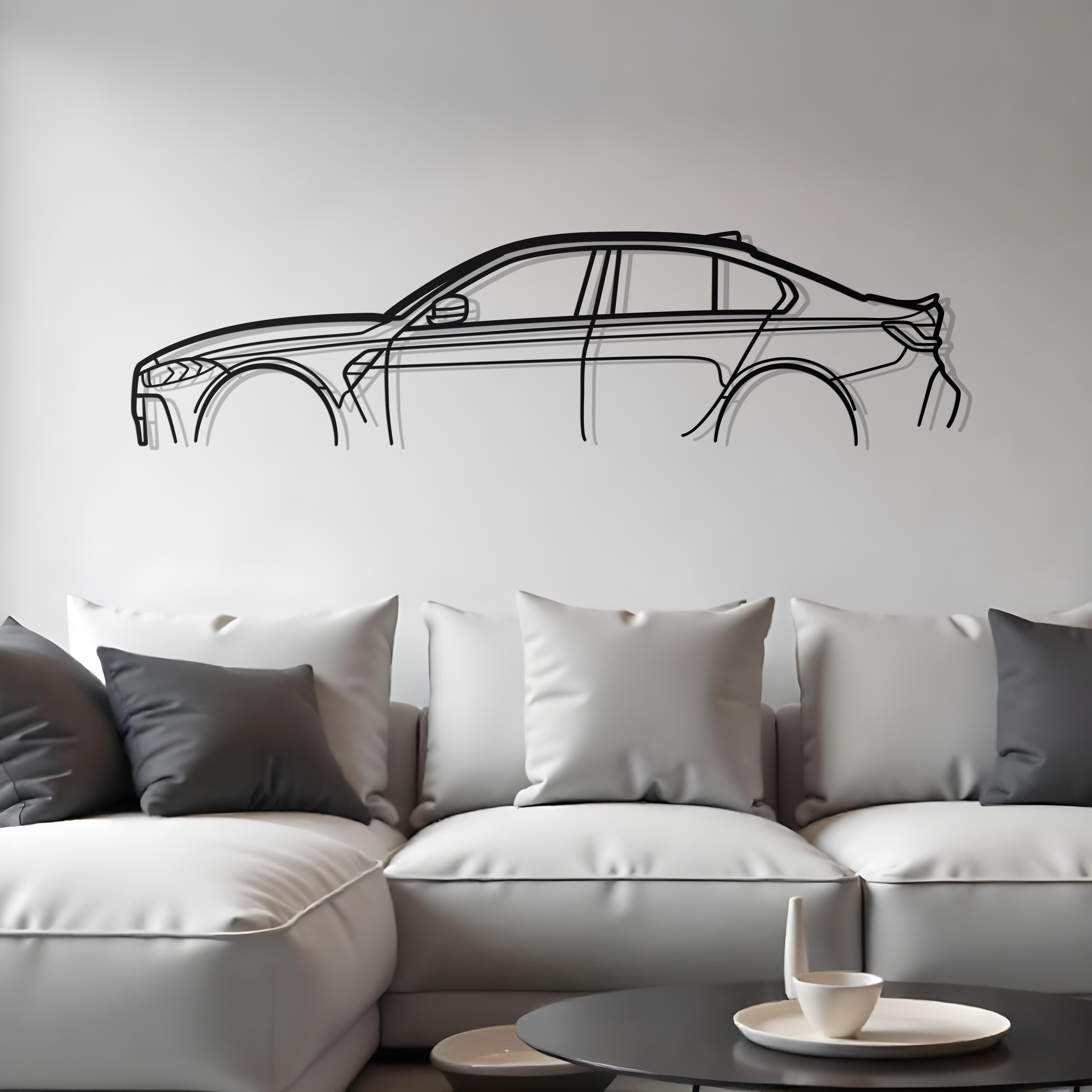BMW M3 G80 Classic Metal Silhouette