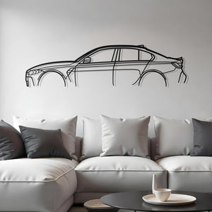 BMW M3 G80 Classic Metal Silhouette