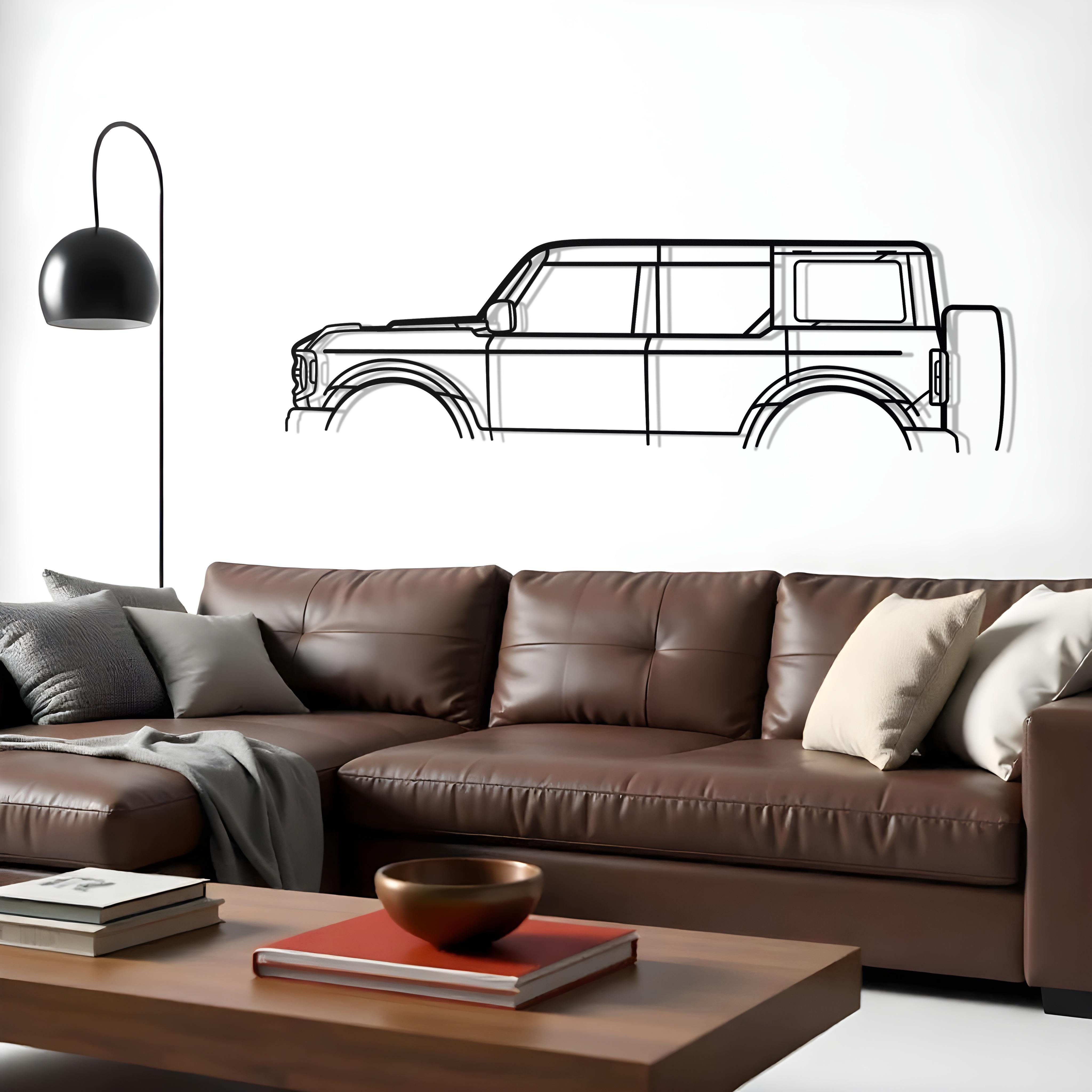 Ford Bronco Classic Metal Silhouette