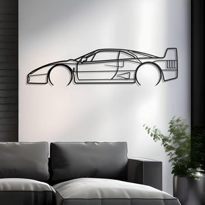 1990 Ferrari F40 Metal Wall Decor