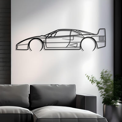 1990 Ferrari F40 Metal Wall Decor