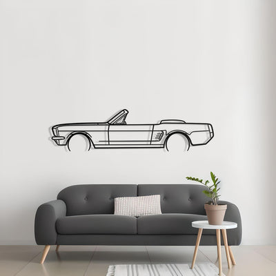 1966 Mustang Convertible Metal Silhouette
