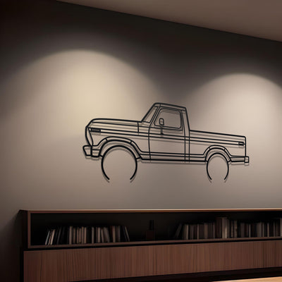 1978 Ford F-100 Metal Car Silhouette