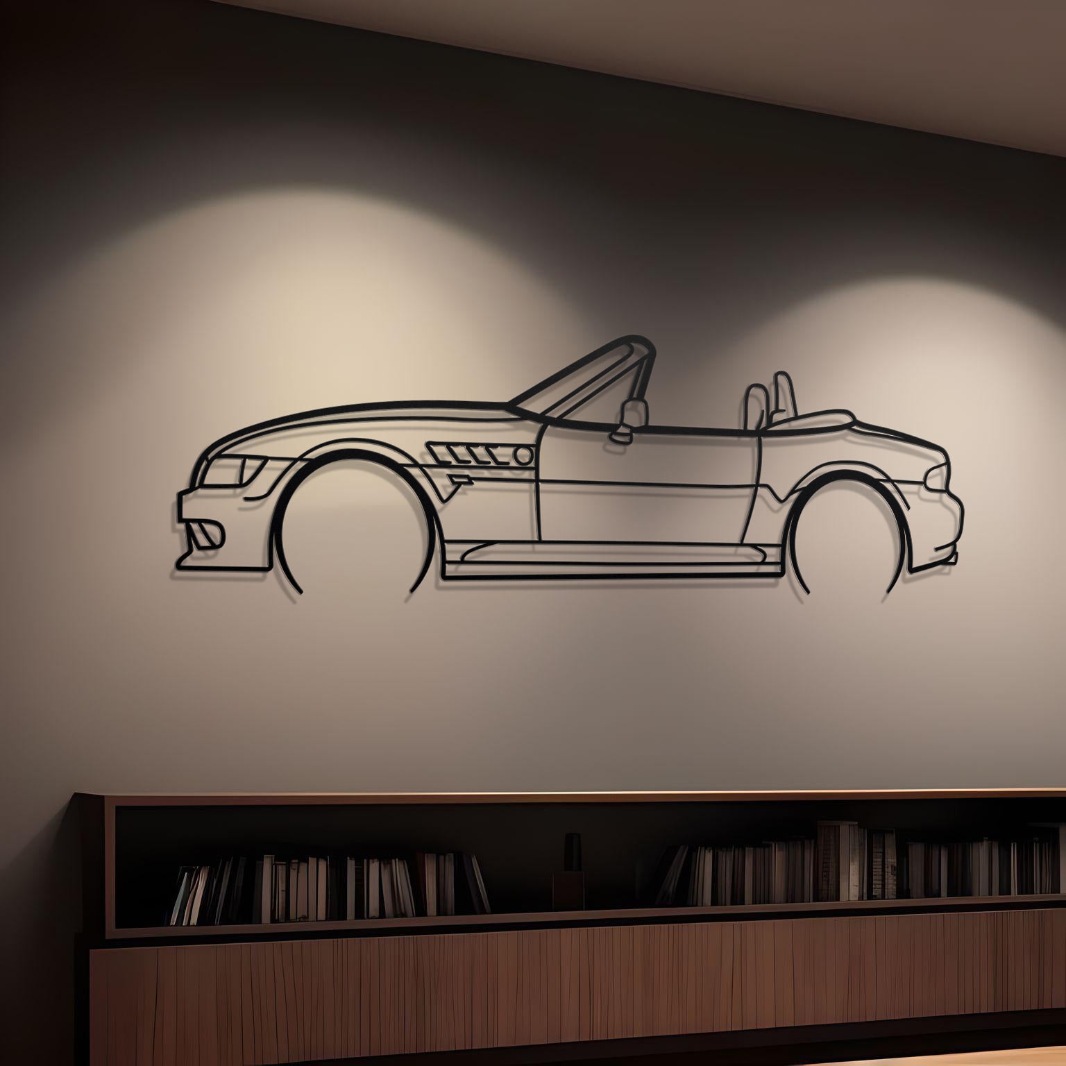 BMW Z3 Classic Metal Silhouette