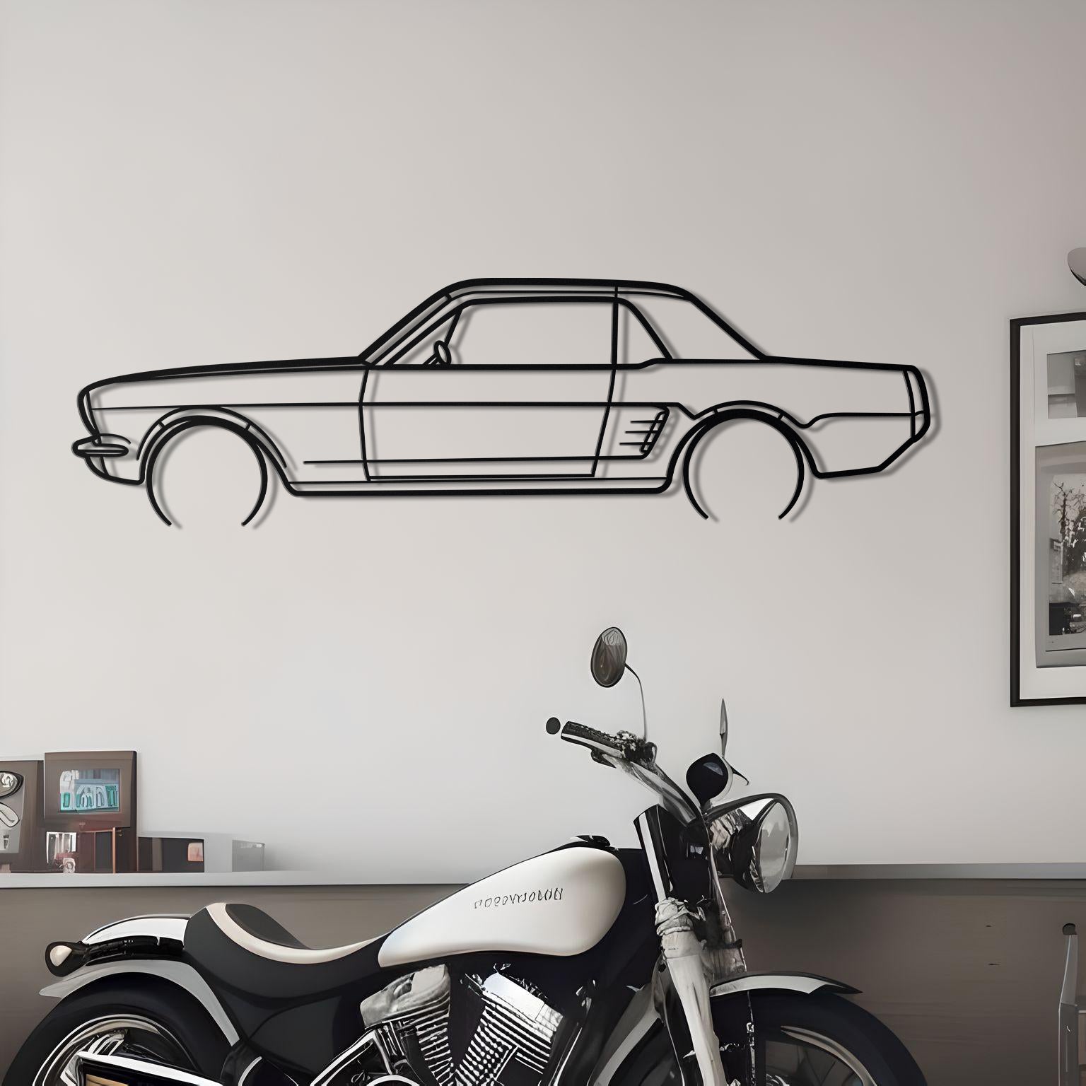 1966 Mustang Metal Silhouette