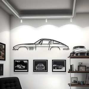 Corvette C2 Classic Metal Silhouette
