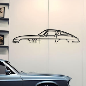 Corvette C2 Classic Metal Silhouette