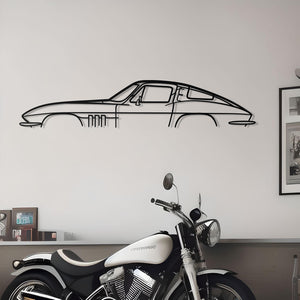 Corvette C2 Classic Metal Silhouette