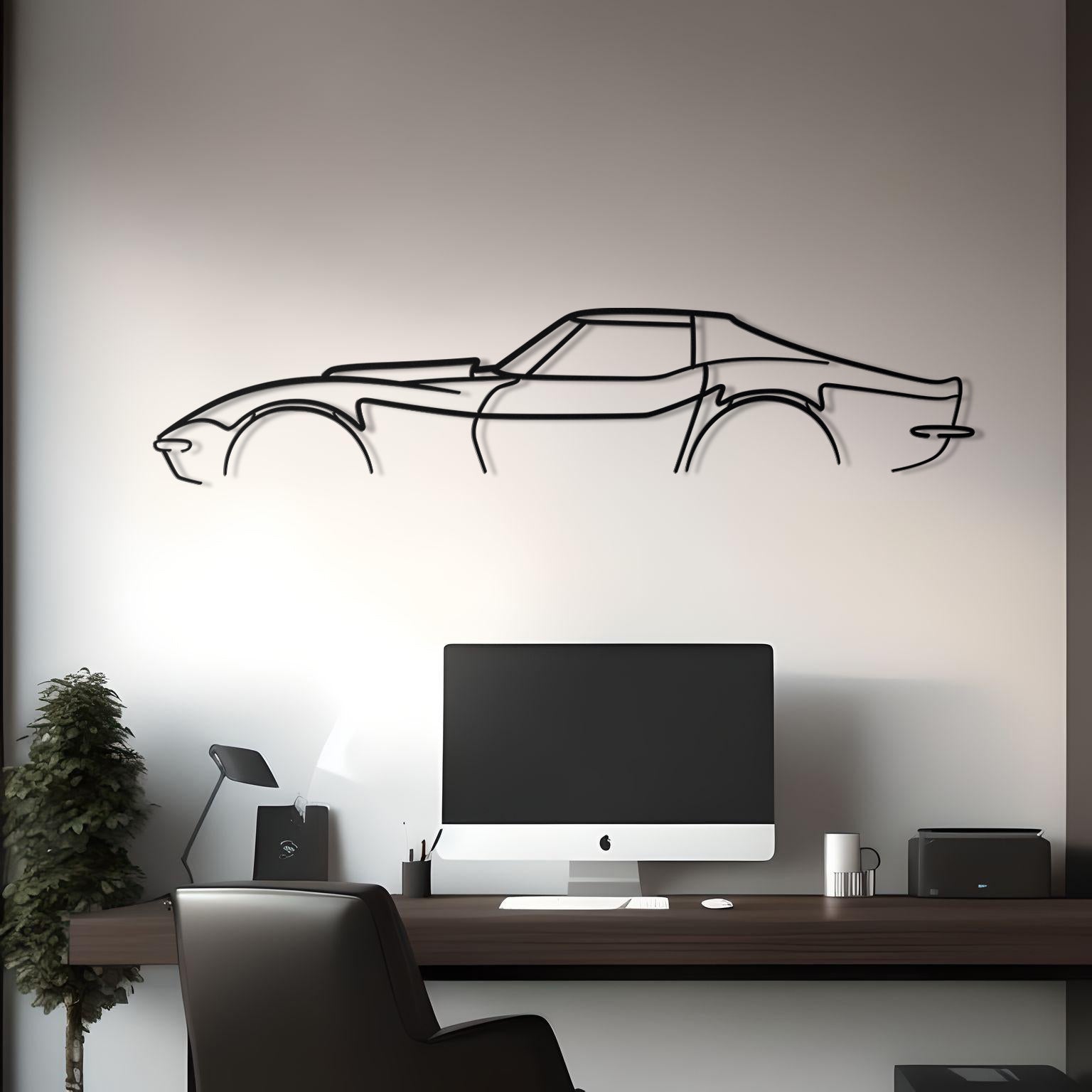 Corvette C3 L88 Classic Metal Silhouette