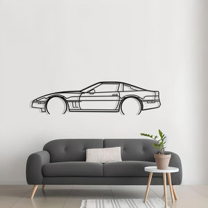Corvette C4 Classic Metal Silhouette