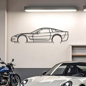 Corvette C5 Classic Metal Silhouette