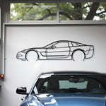 Corvette C5 Classic Metal Silhouette