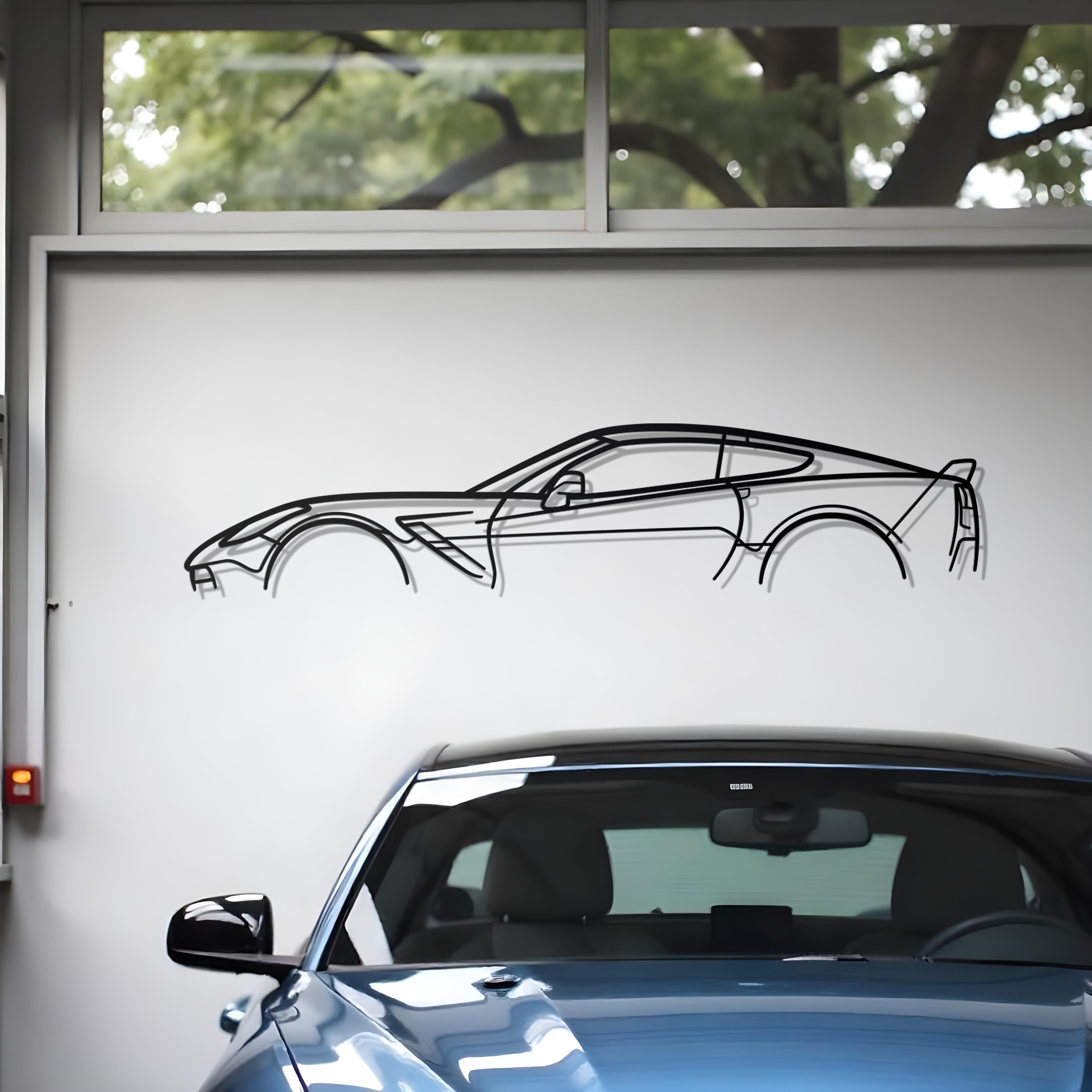 Corvette Grand Sport C7 Classic Metal Silhouette