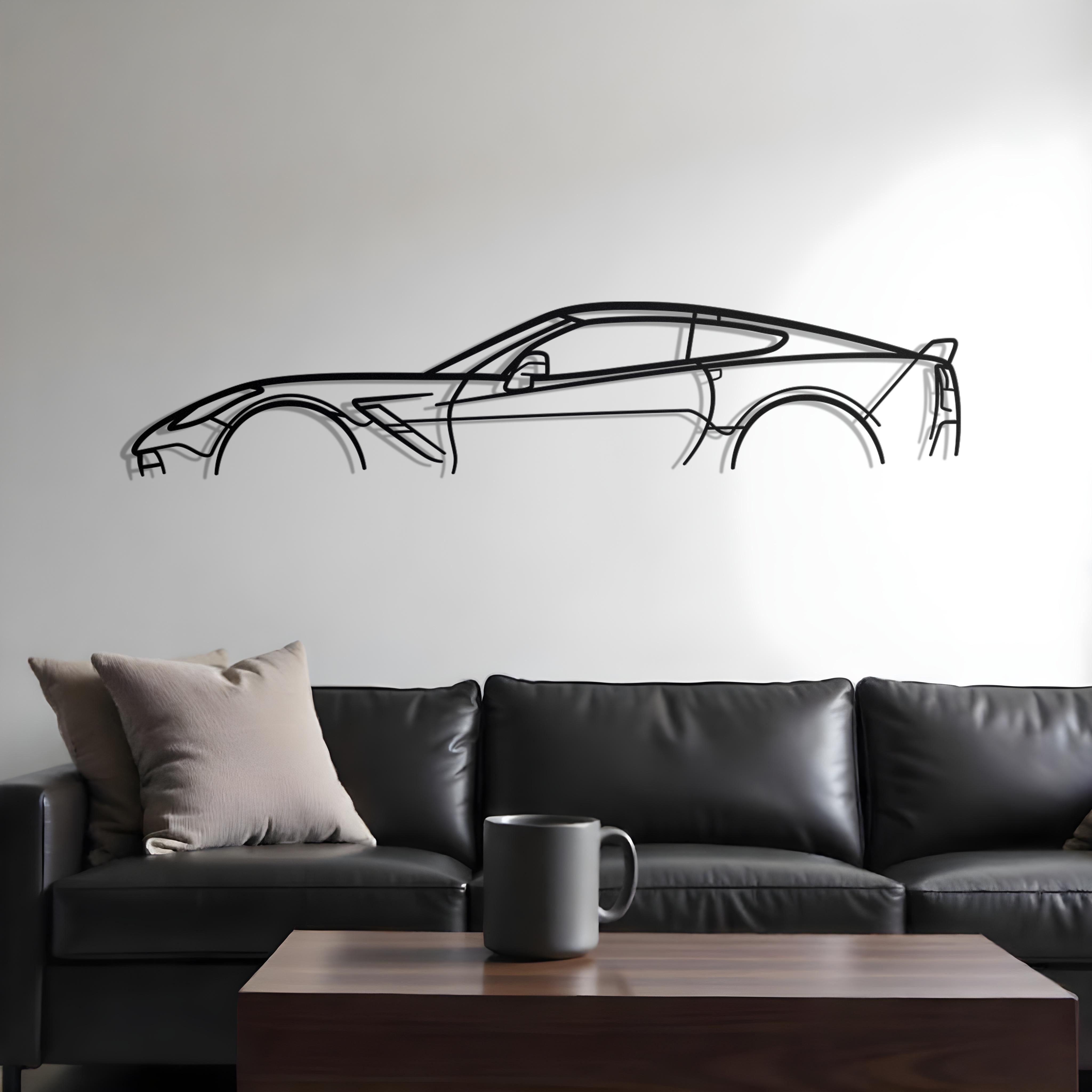 Corvette Grand Sport C7 Classic Metal Silhouette