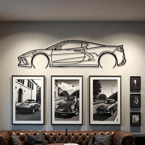 2021 Chevrolet Corvette C8 Metal Wall Art