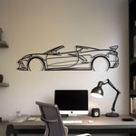 Corvette C8 Convertible Metal Car Silhouette