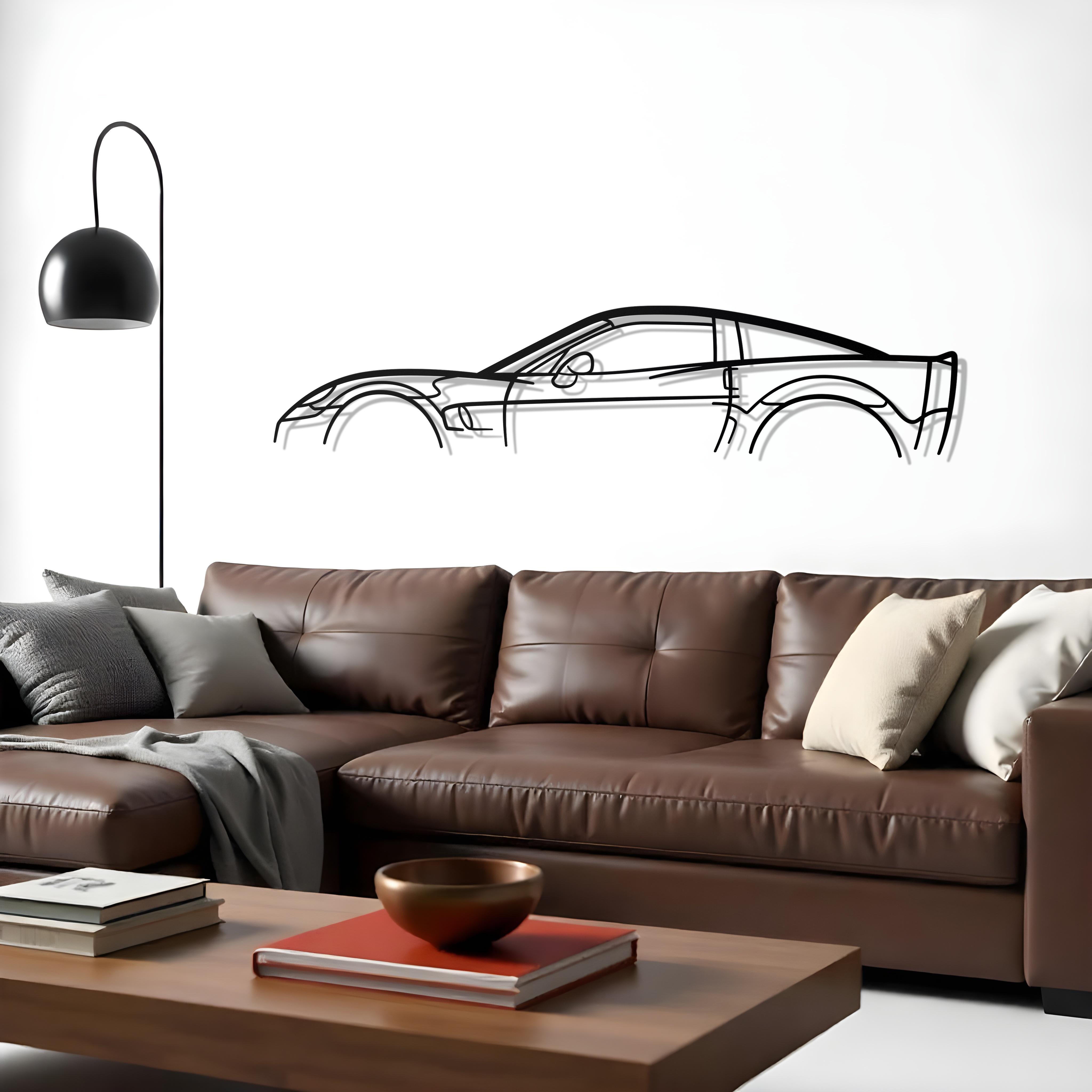 Corvette C6 ZR1 Classic Metal Silhouette