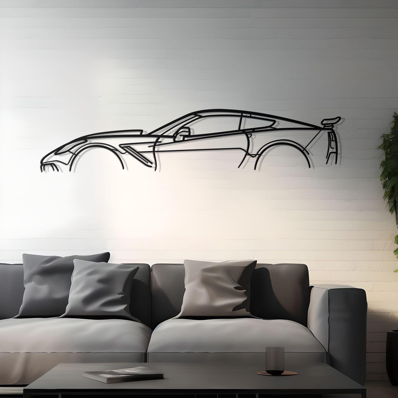 Corvette ZR1 C7 Classic Metal Silhouette