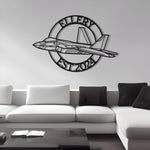 F-22 Raptor Custom Name Metal Silhouette