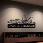 F-22 Custom Name Detailed Metal Plane Silhouette