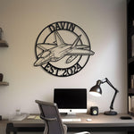 F-22 Custom Name Metal Silhouette